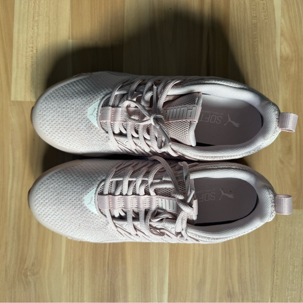 Puma Women's Pale Pink Knit Athletic Sneakers